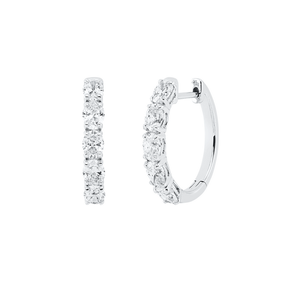 Brogle Selection diamond hoop earrings Brogle Selection diamond hoop earrings