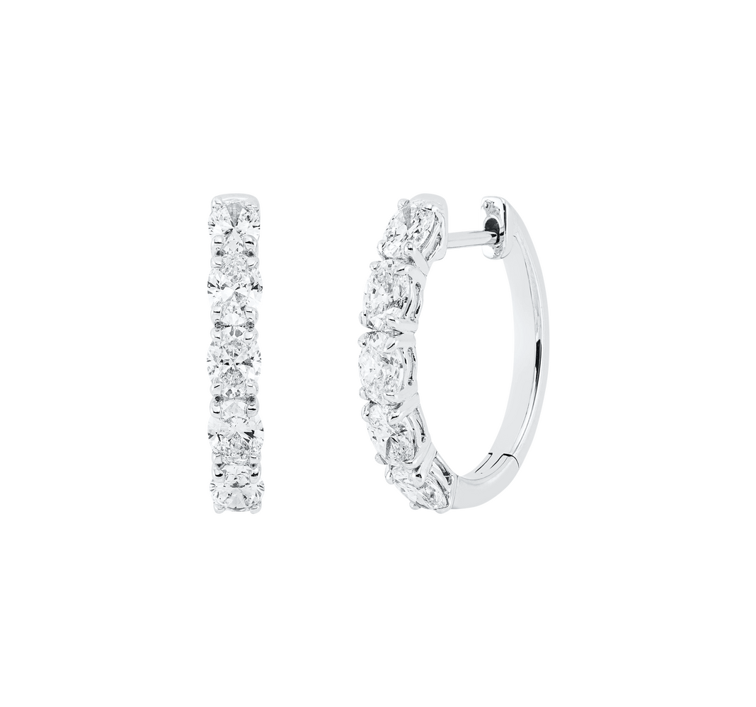 Brogle Selection diamond hoop earrings Brogle Selection diamond hoop earrings