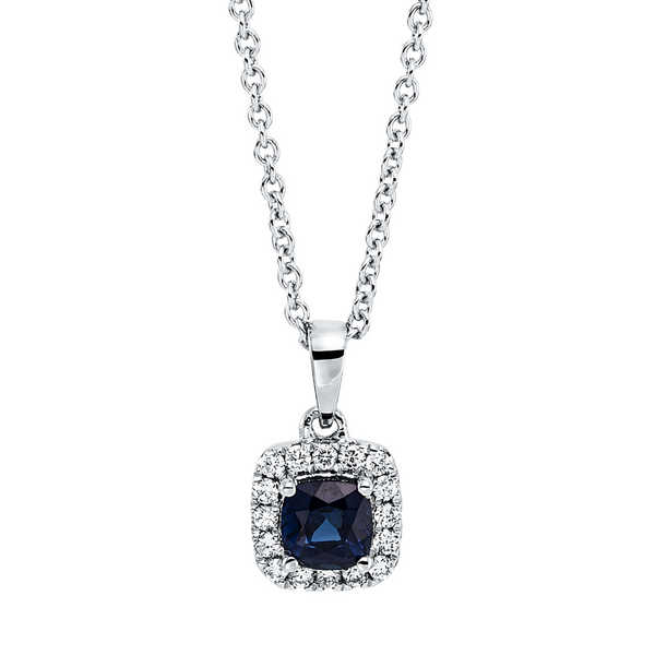 Brogle Classic gold chain with sapphire pendant