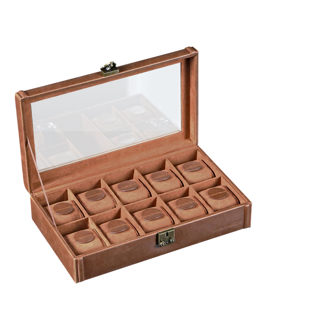 Designhütte Uhrenbox mit Sichtfenster Camel 10 Designhütte Uhrenbox mit Sichtfenster Camel 10