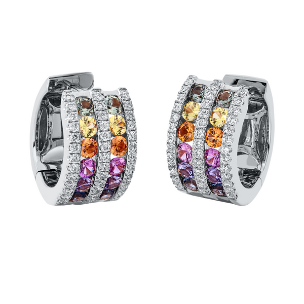 Brogle Classic Saphircreolen Rainbow Brogle Classic Saphircreolen Rainbow