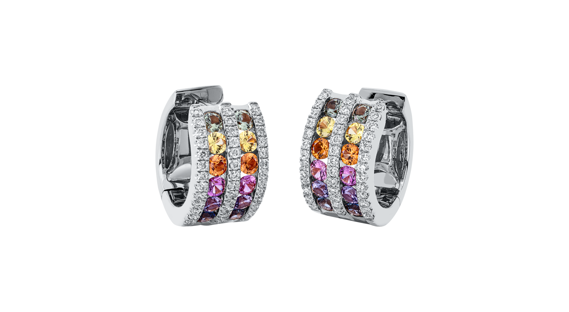 Brogle Classic Saphircreolen Rainbow Brogle Classic Saphircreolen Rainbow