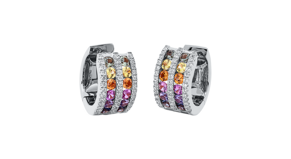 Brogle Classic Saphircreolen Rainbow Brogle Classic Saphircreolen Rainbow