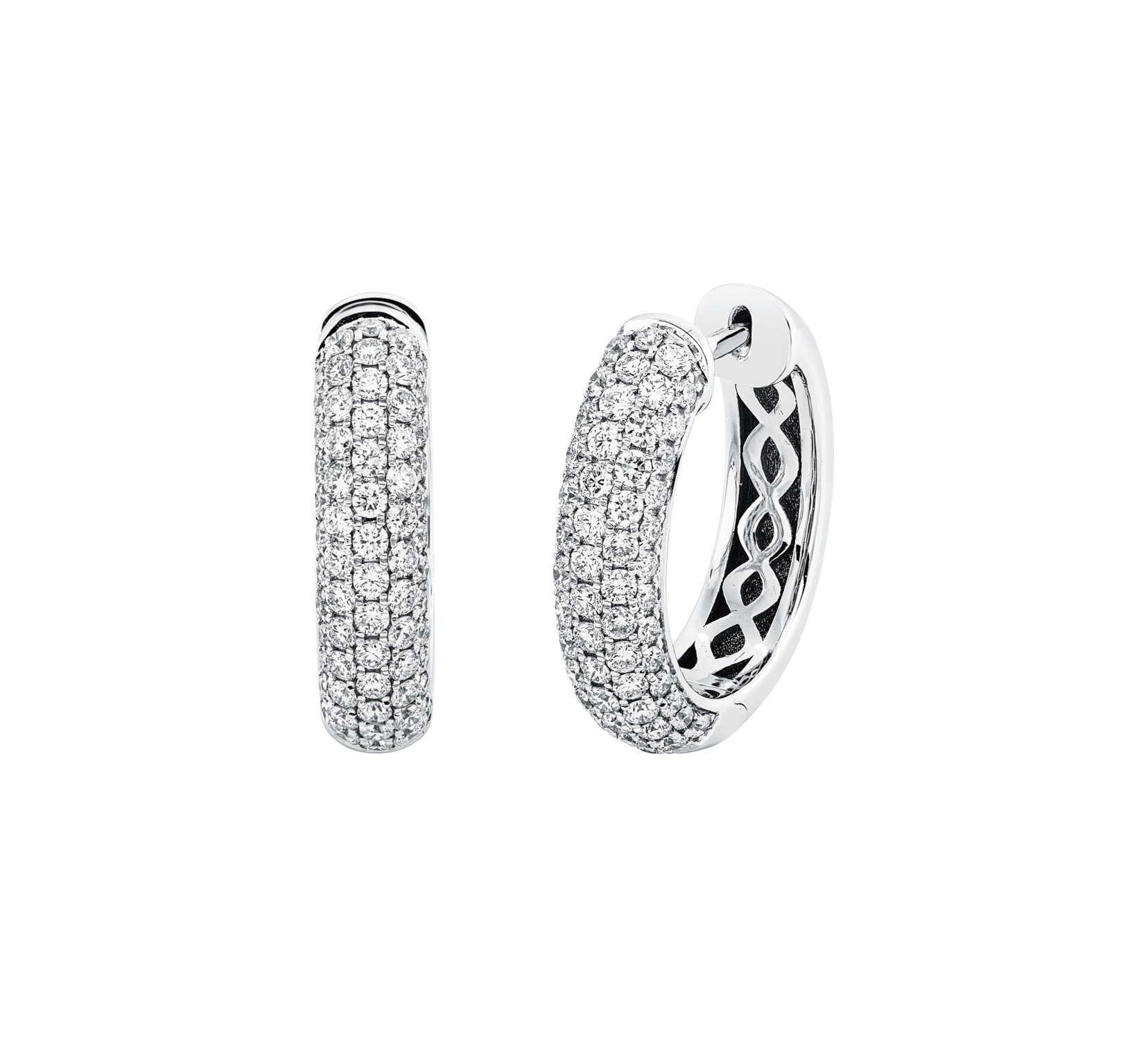Brogle Selection diamond hoop earrings
