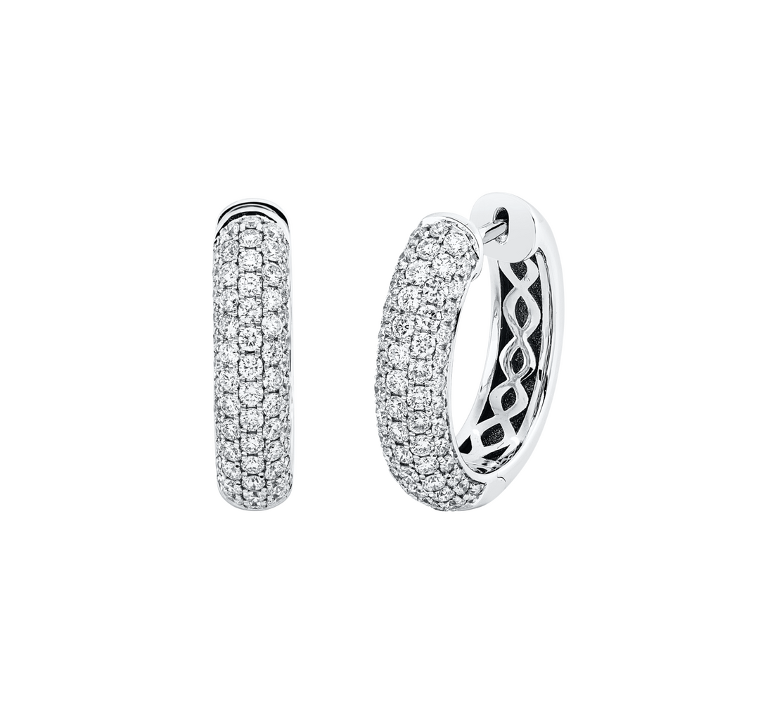 Brogle Selection diamond hoop earrings