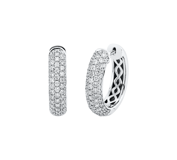 Brogle Selection diamond hoop earrings Brogle Selection diamond hoop earrings