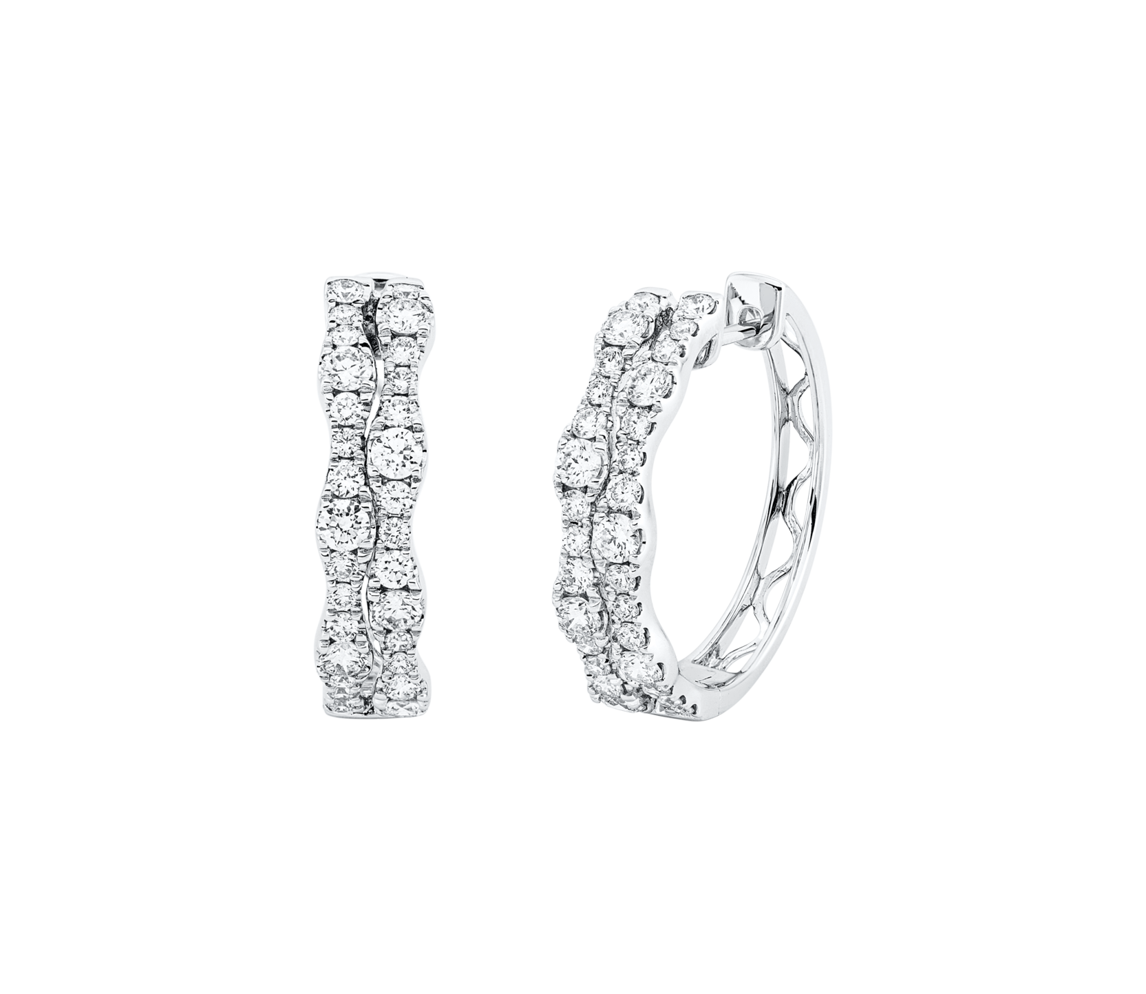 Brogle Selection diamond hoop earrings