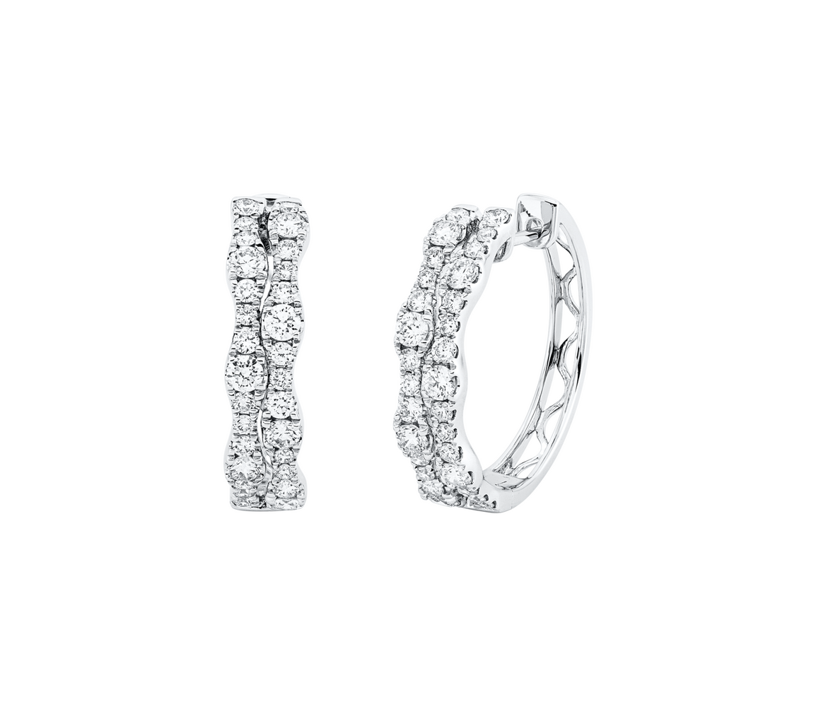 Brogle Selection diamond hoop earrings