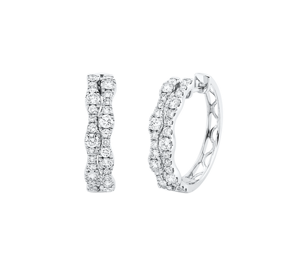 Brogle Selection diamond hoop earrings Brogle Selection diamond hoop earrings