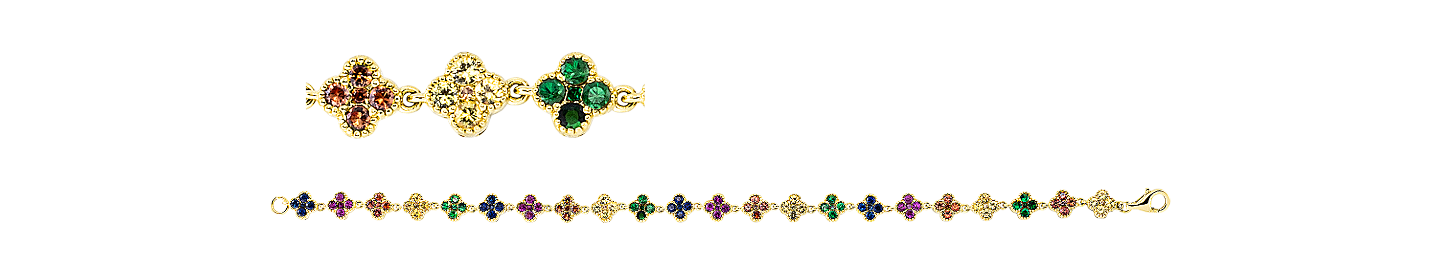 Brogle Selection Saphirarmband Rainbow