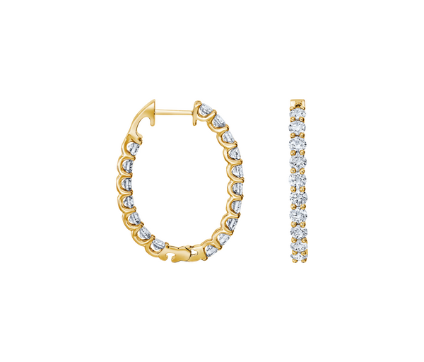 Brogle Selection diamond hoop earrings Brogle Selection diamond hoop earrings