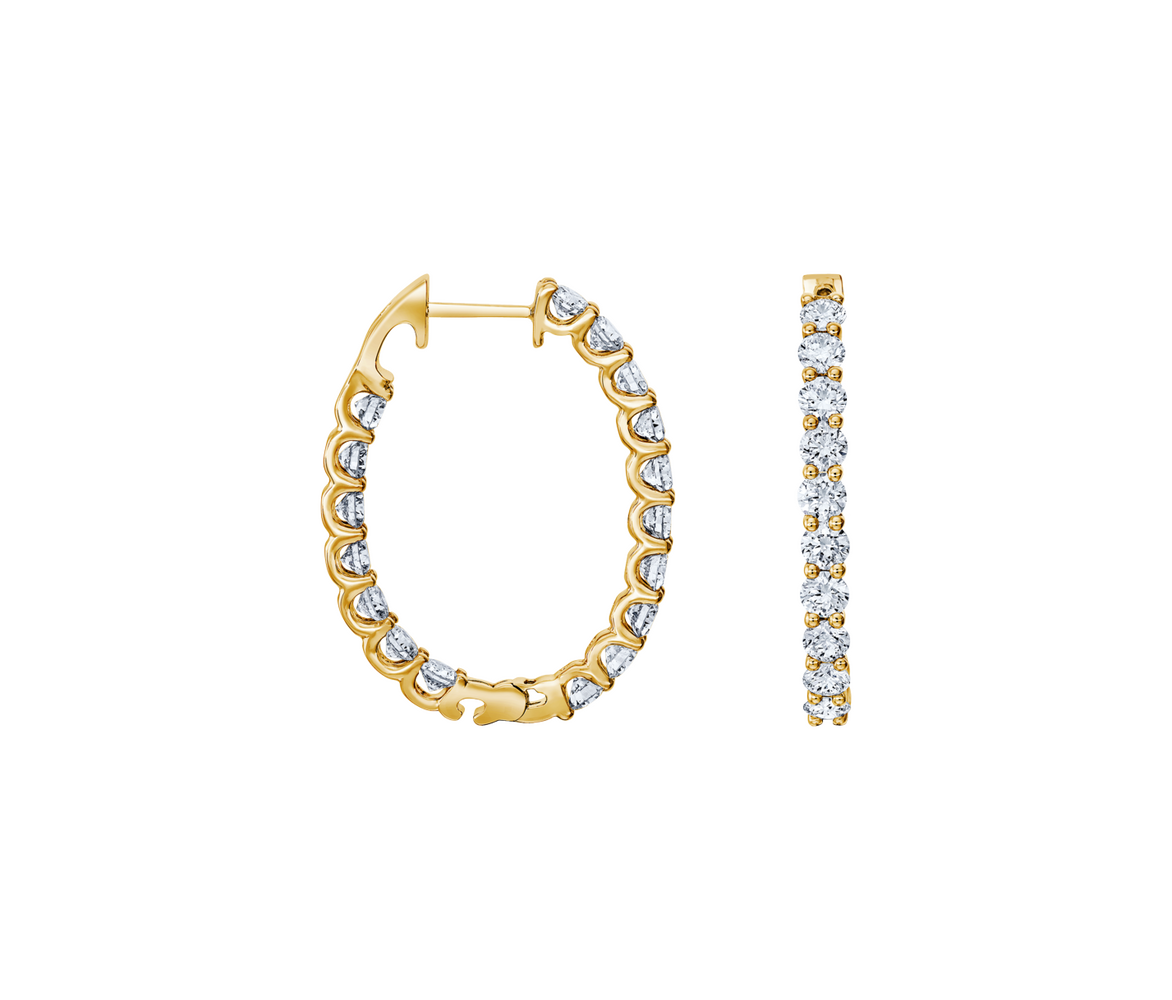 Brogle Selection diamond hoop earrings Brogle Selection diamond hoop earrings