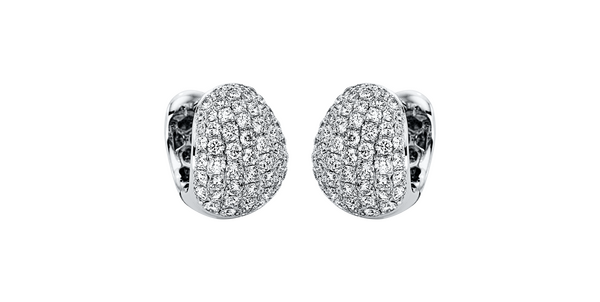 Brogle Selection diamond hoop earrings Brogle Selection diamond hoop earrings