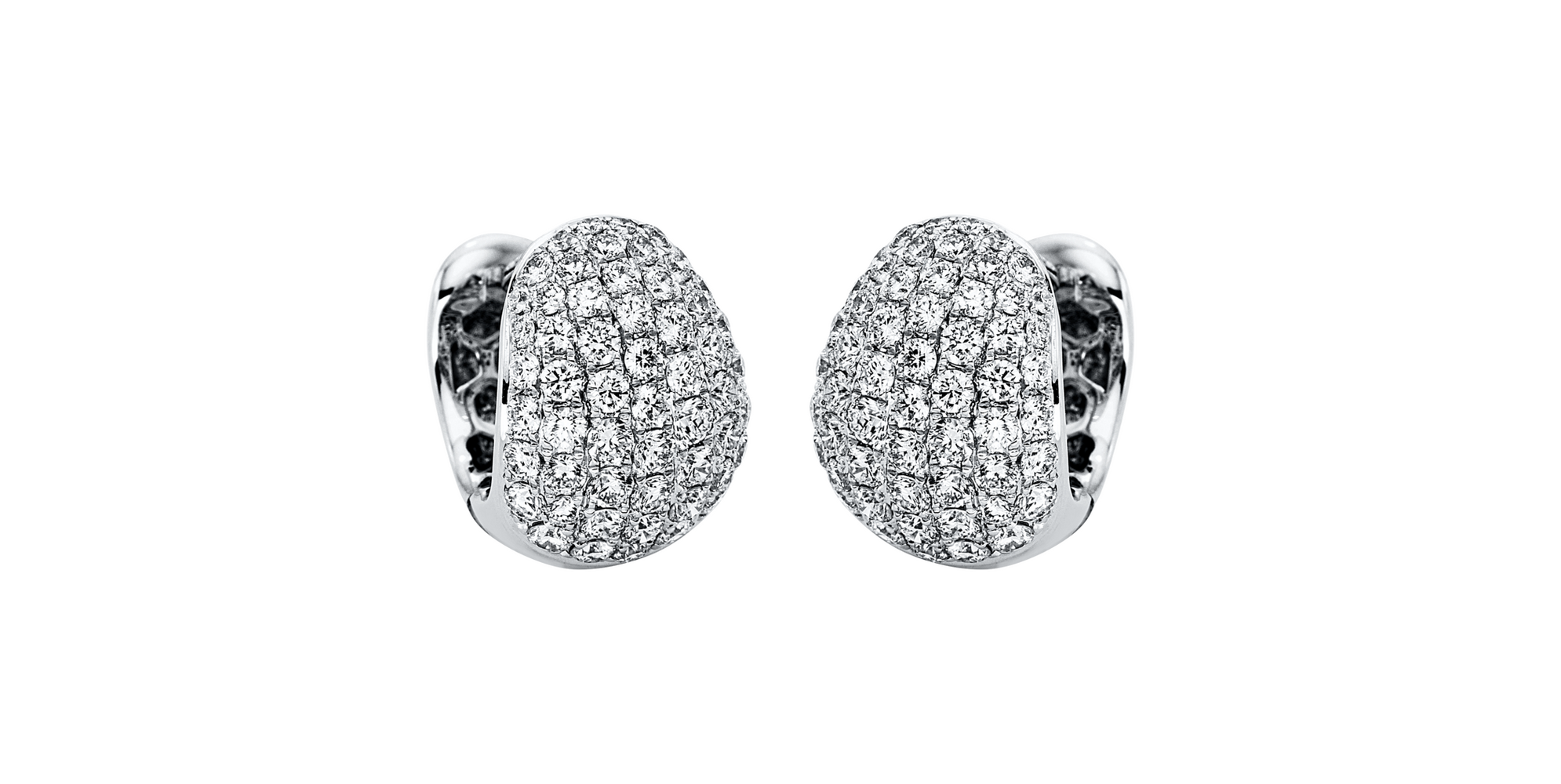 Brogle Selection diamond hoop earrings Brogle Selection diamond hoop earrings