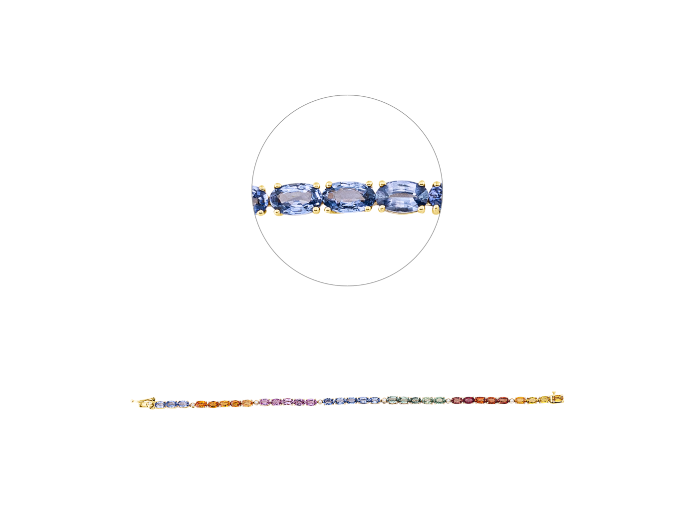 Brogle Selection Saphirarmband Rainbow