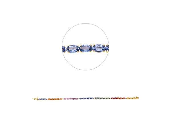 Brogle Selection Saphirarmband Rainbow