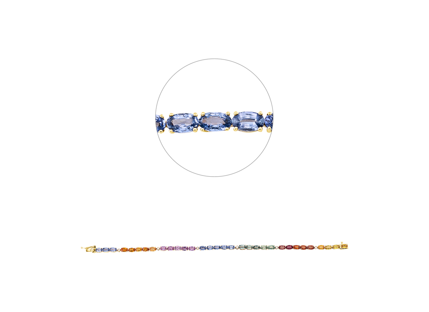 Brogle Selection Saphirarmband Rainbow Brogle Selection Saphirarmband Rainbow