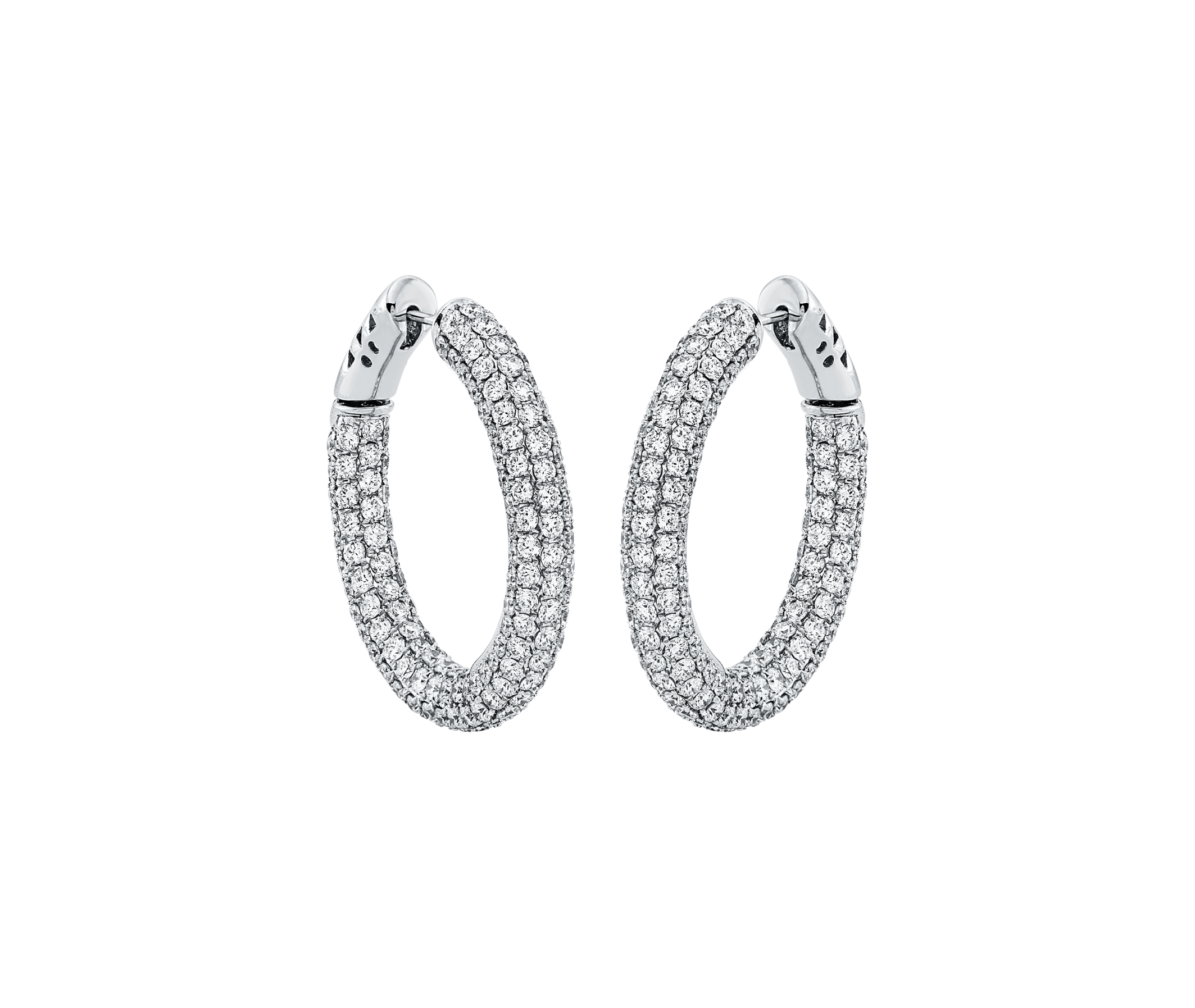 Brogle Selection diamond hoop earrings Brogle Selection diamond hoop earrings