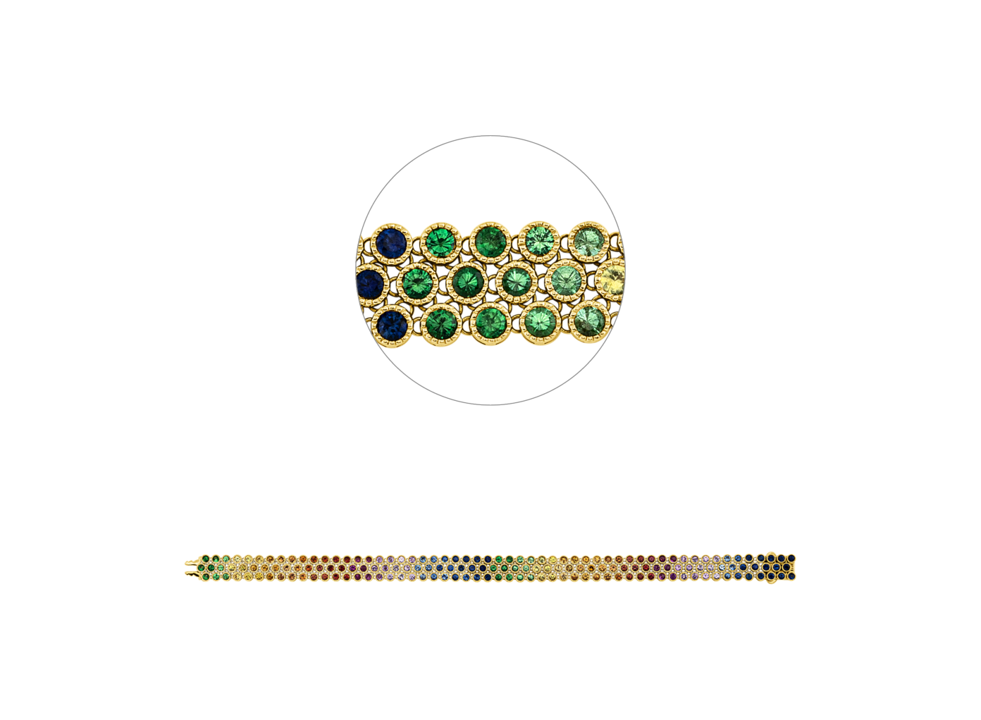 Brogle Selection sapphire bracelet Rainbow