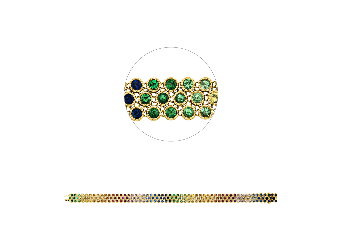 Brogle Selection sapphire bracelet Rainbow