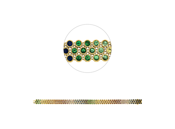 Brogle Selection sapphire bracelet Rainbow