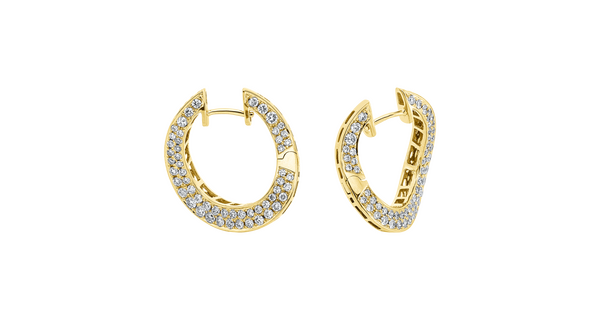 Brogle Selection diamond hoop earrings