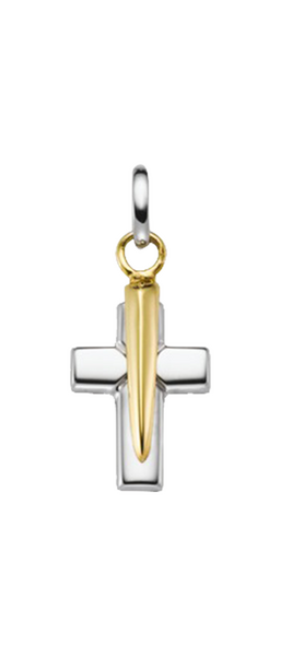 Brogle Classic bicolor cross pendant in gold Brogle Classic bicolor cross pendant in gold