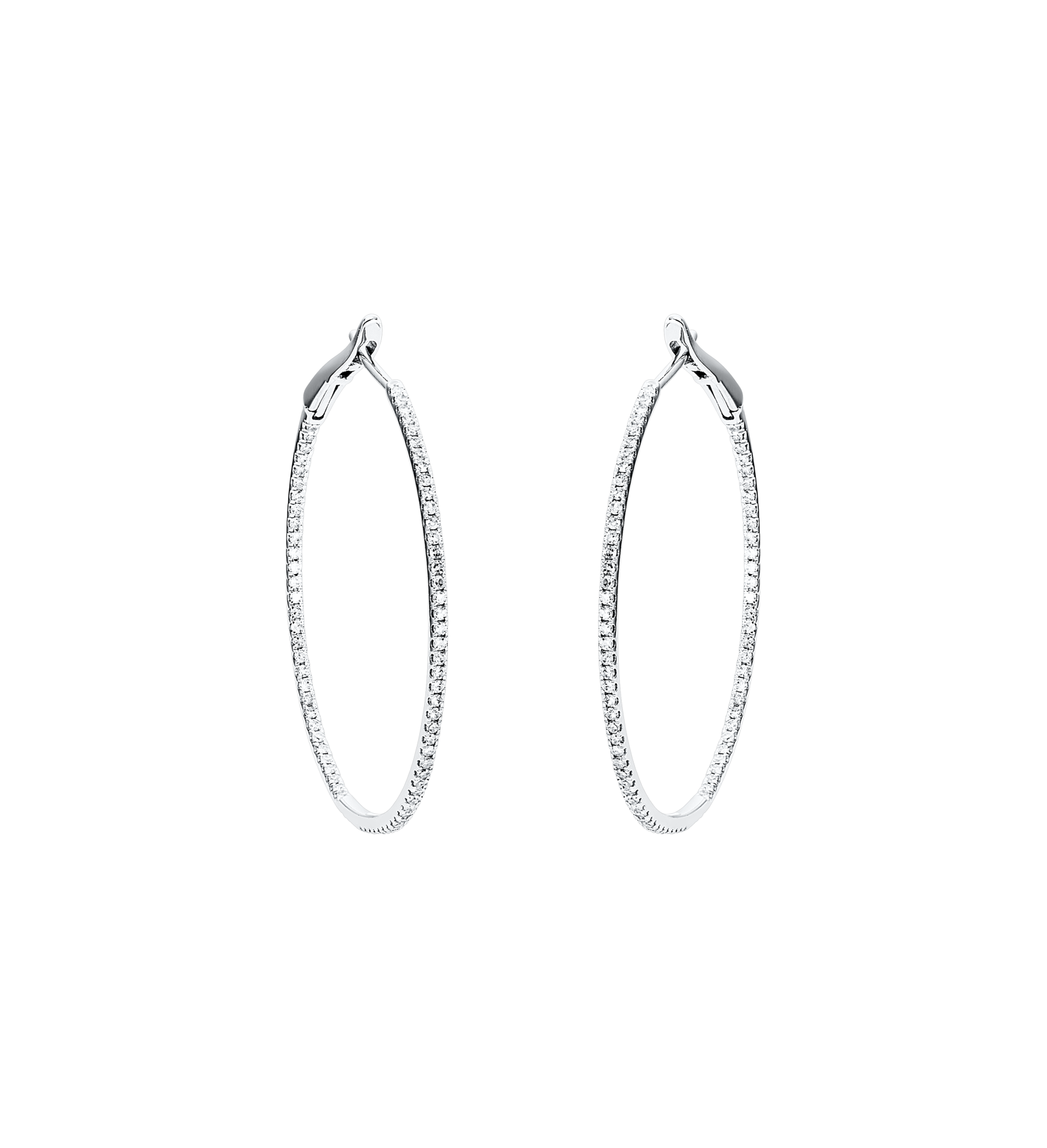 Brogle Classic diamond hoop earrings Brogle Classic diamond hoop earrings