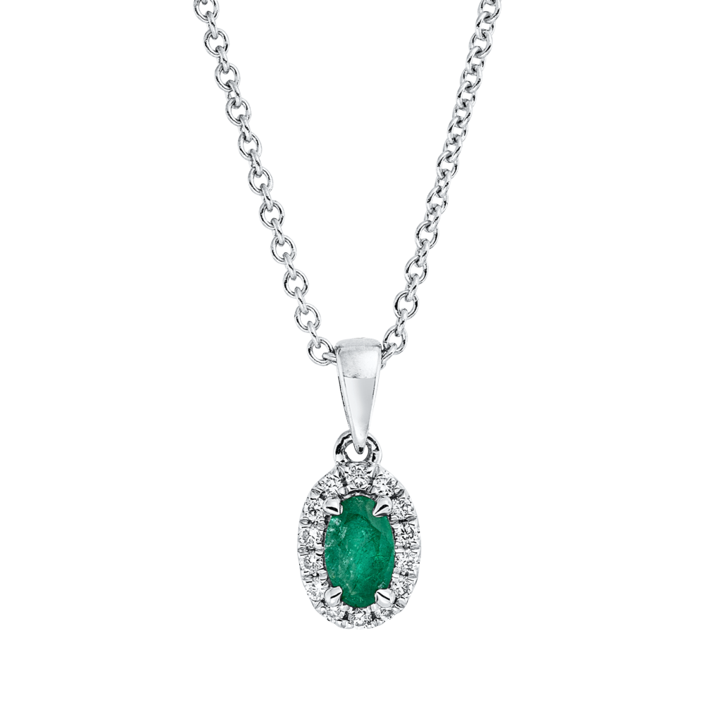 Brogle Classic necklace with emerald pendant