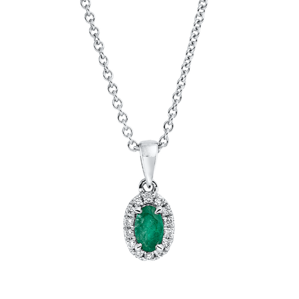 Brogle Classic necklace with emerald pendant