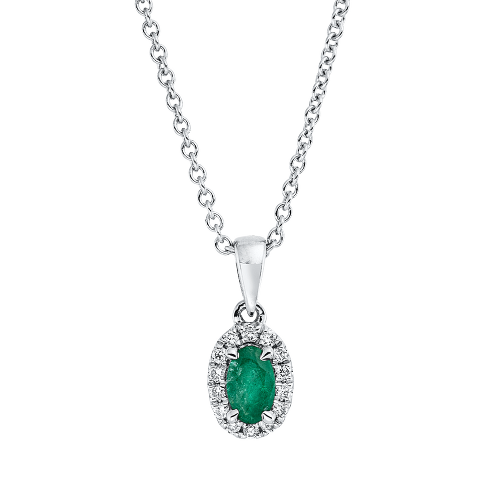 Brogle Classic necklace with emerald pendant Brogle Classic necklace with emerald pendant