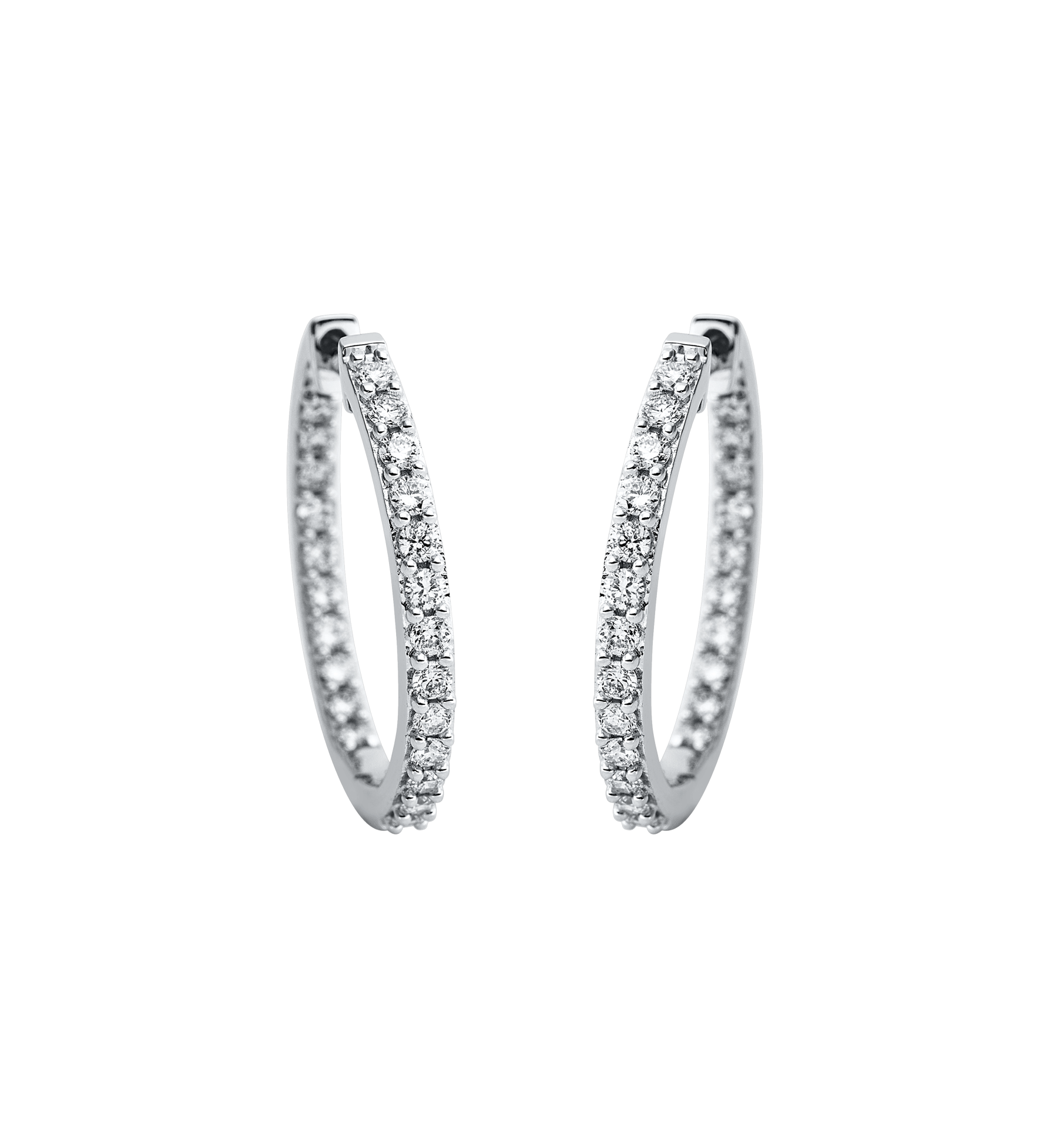 Brogle Classic diamond hoop earrings Brogle Classic diamond hoop earrings
