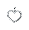 Brogle Classic heart pendant with diamonds