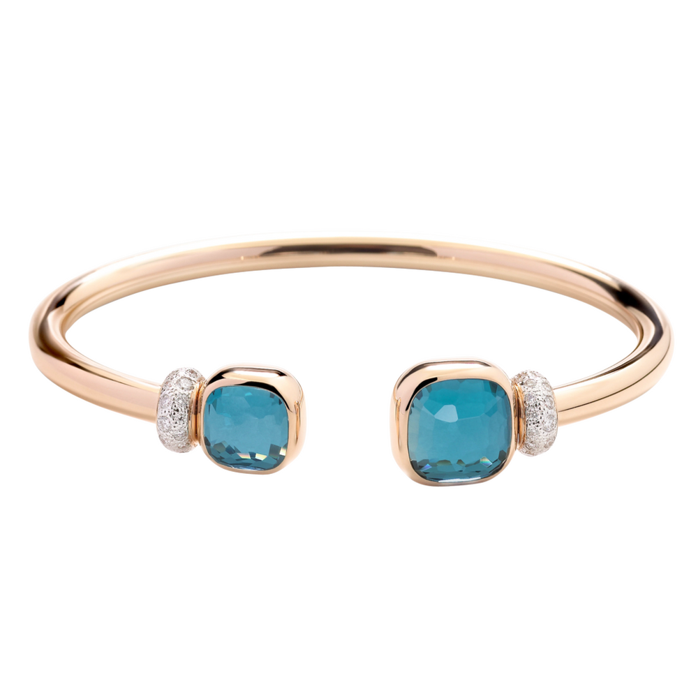 Pomellato Nudo Classic & Petit with London Topaz Bangle Pomellato Nudo Classic & Petit with London Topaz Bangle