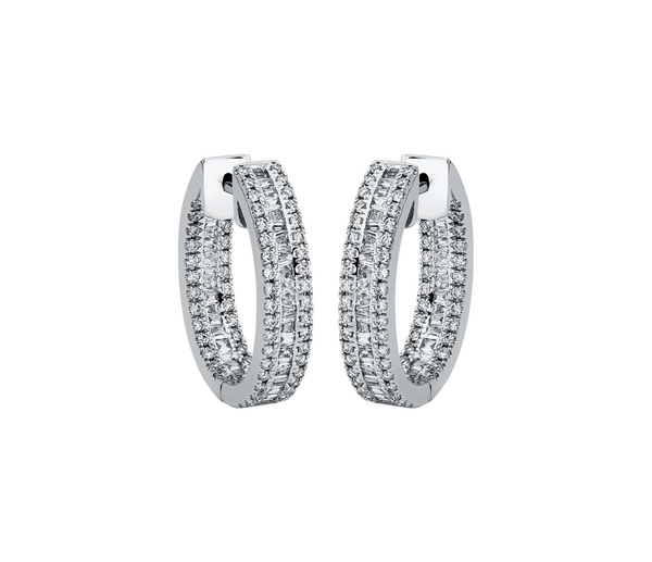 Brogle Selection diamond hoop earrings