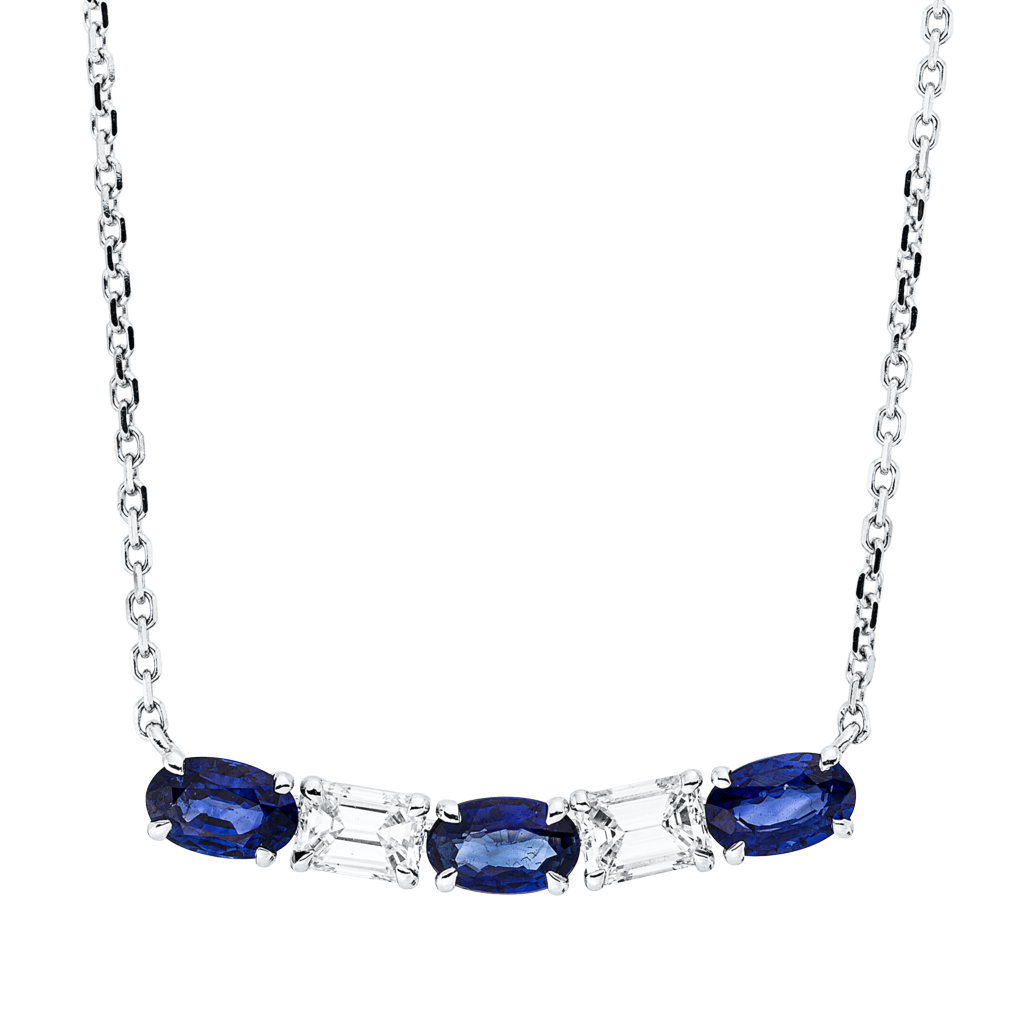 Brogle Classic necklace with sapphire pendant Brogle Classic necklace with sapphire pendant