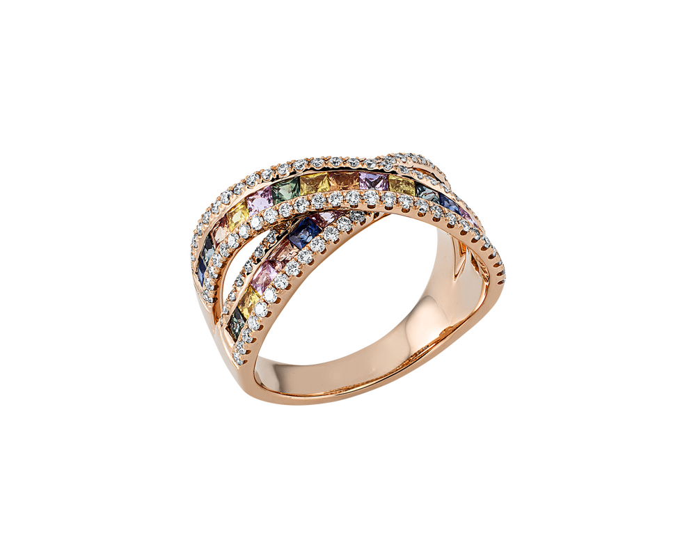 Brogle Selection Rainbow sapphire ring