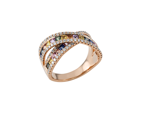 Brogle Selection Rainbow sapphire ring