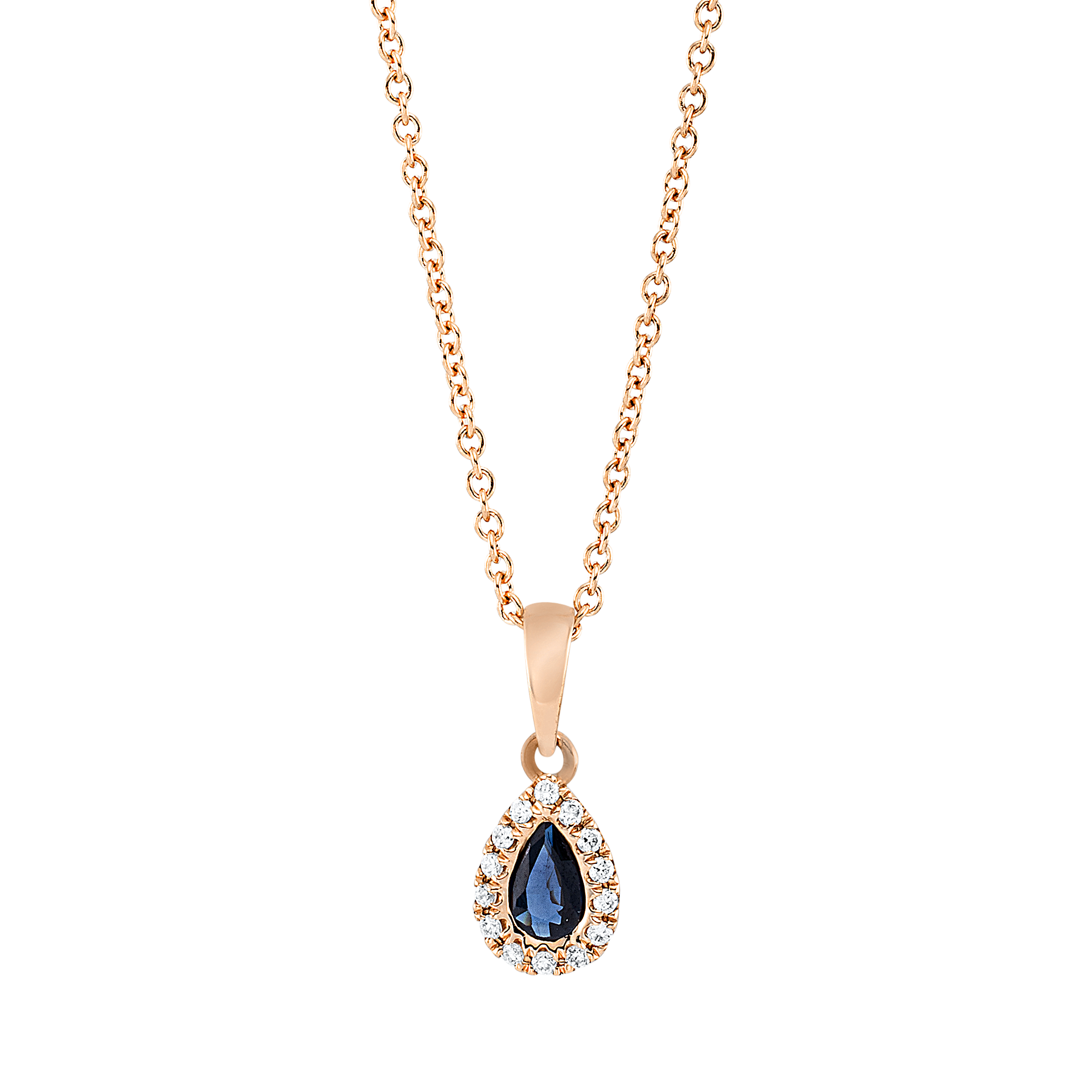 Brogle Classic necklace with sapphire pendant Brogle Classic necklace with sapphire pendant