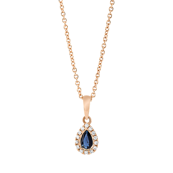 Brogle Classic necklace with sapphire pendant Brogle Classic necklace with sapphire pendant