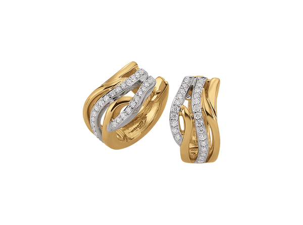 Brogle Classic bicolor diamond hoop earrings Brogle Classic bicolor diamond hoop earrings