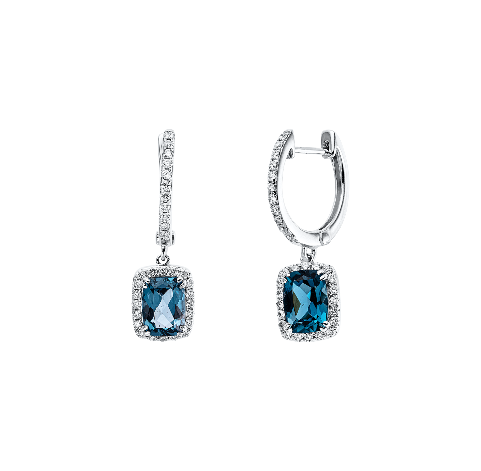 Brogle Classic London topaz hoop earrings Brogle Classic London topaz hoop earrings