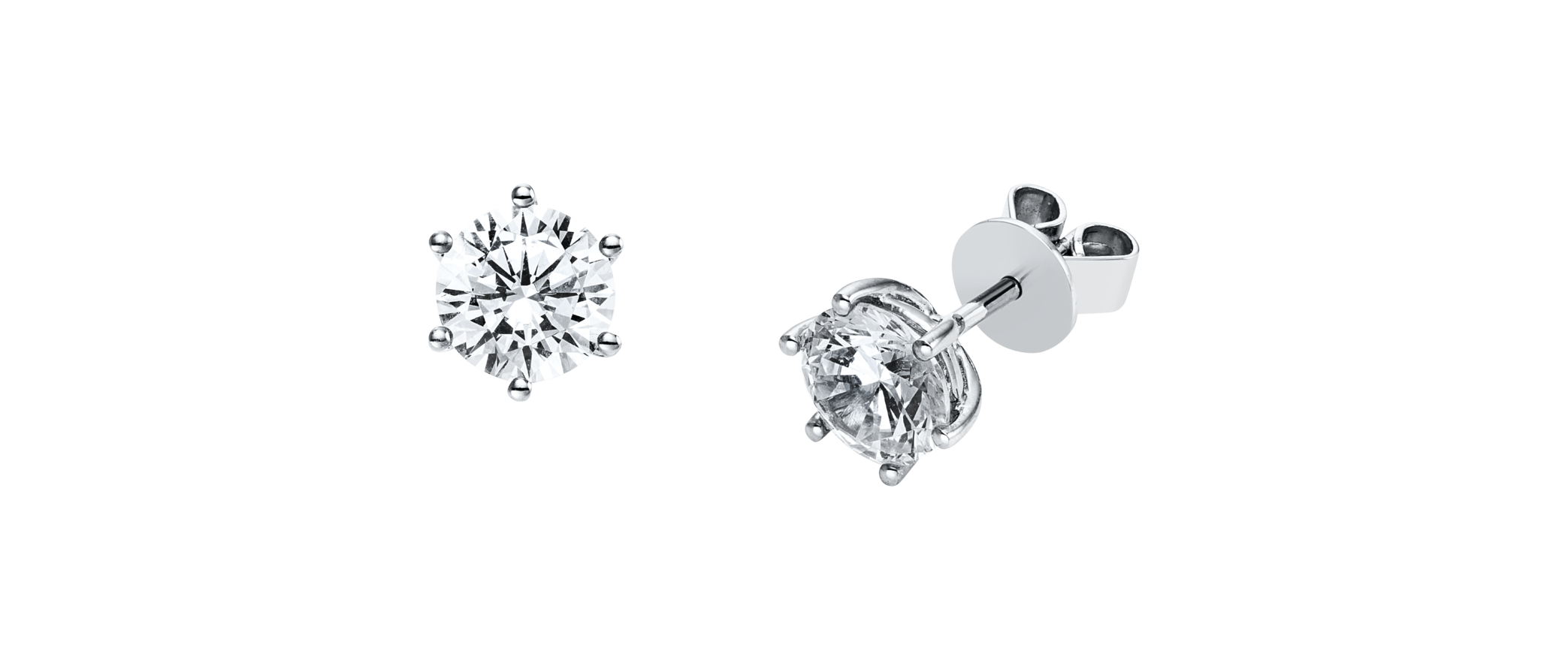 Brogle solitaire stud earrings Marie from 1.4 carat Brogle solitaire stud earrings Marie from 1.4 carat