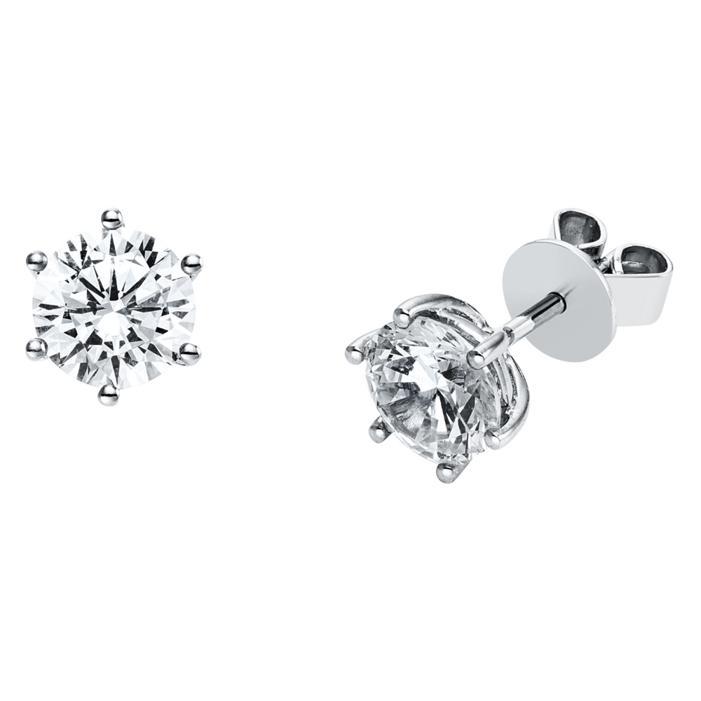 Brogle solitaire stud earrings Marie from 1.4 carat Brogle solitaire stud earrings Marie from 1.4 carat