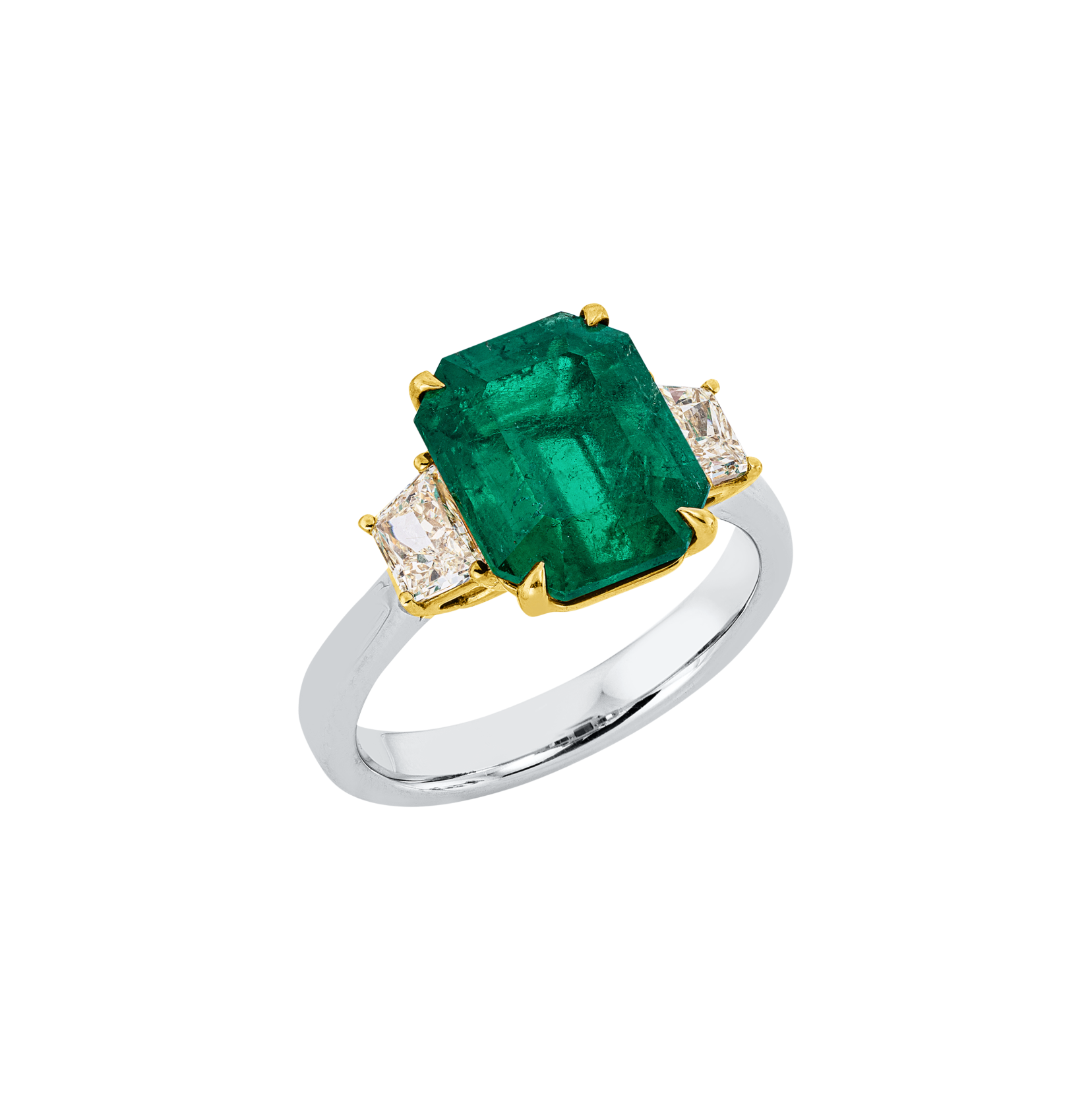 Brogle Selection bicolour emerald ring