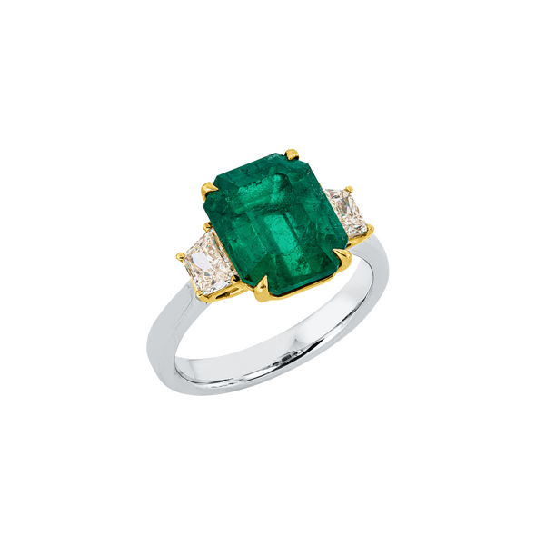 Brogle Selection bicolour emerald ring Brogle Selection bicolour emerald ring