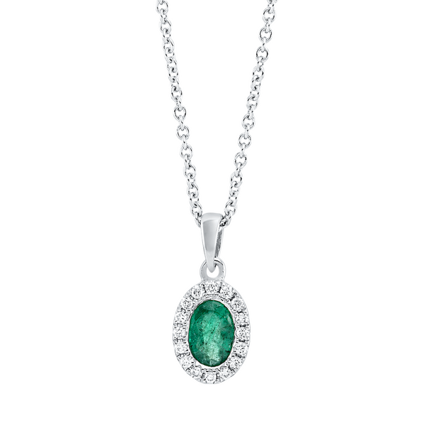 Brogle Classic gold chain with emerald pendant