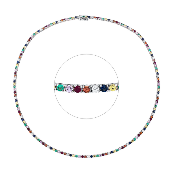 Brogle Selection Farbsteinkette Rainbow