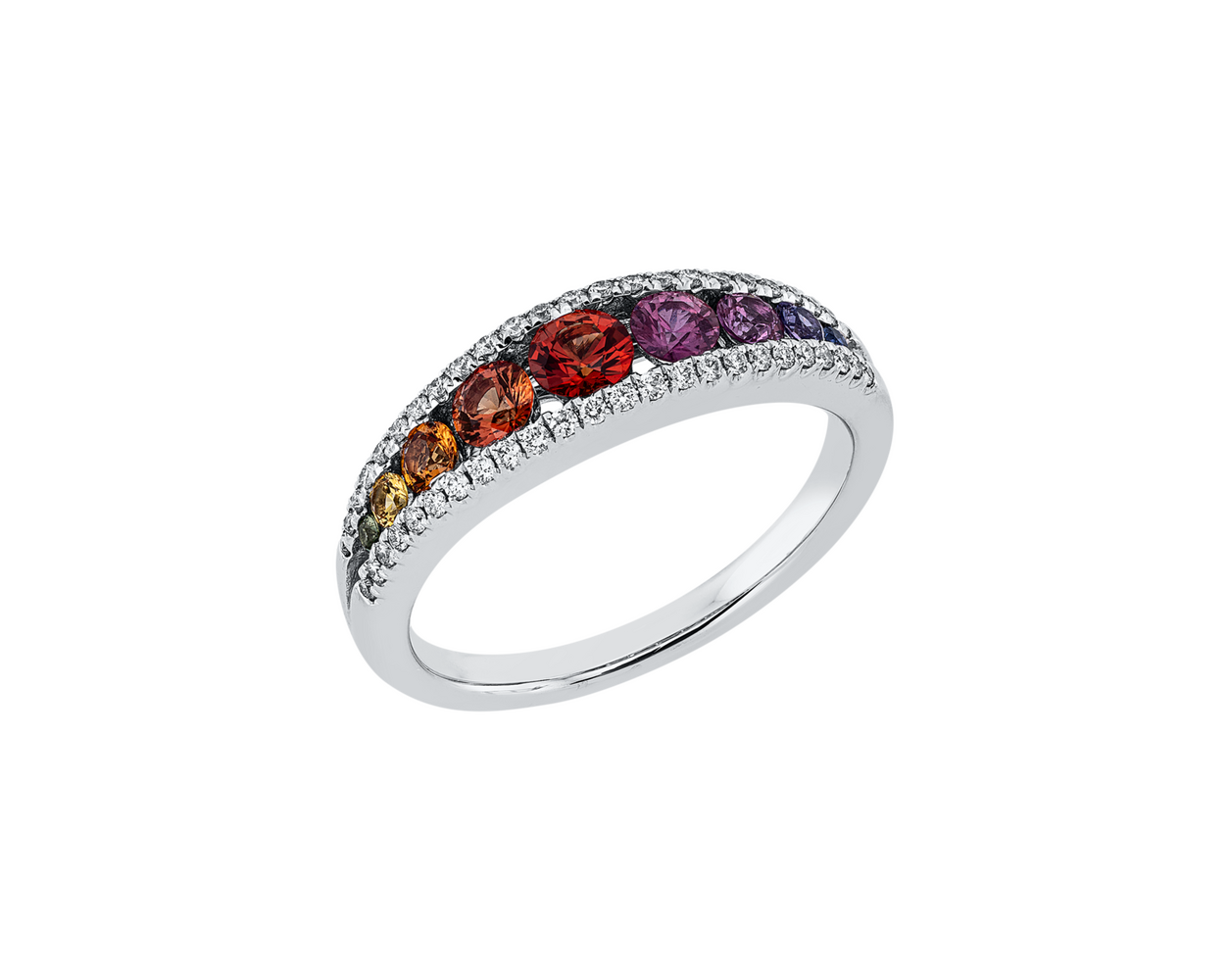 Brogle Classic Sapphire Ring Rainbow