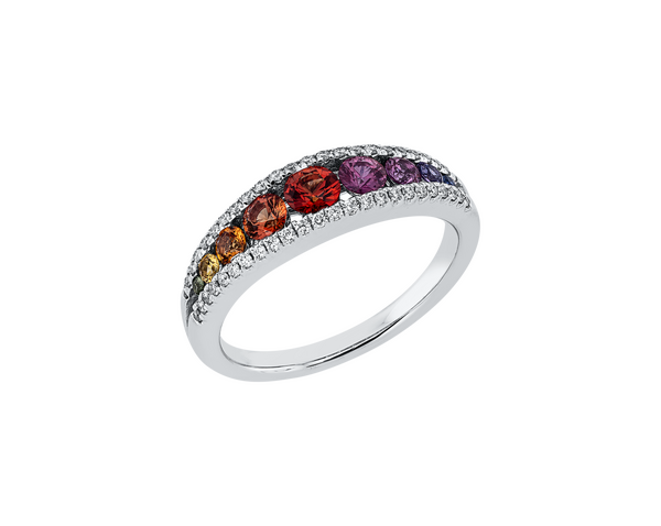 Brogle Classic Sapphire Ring Rainbow